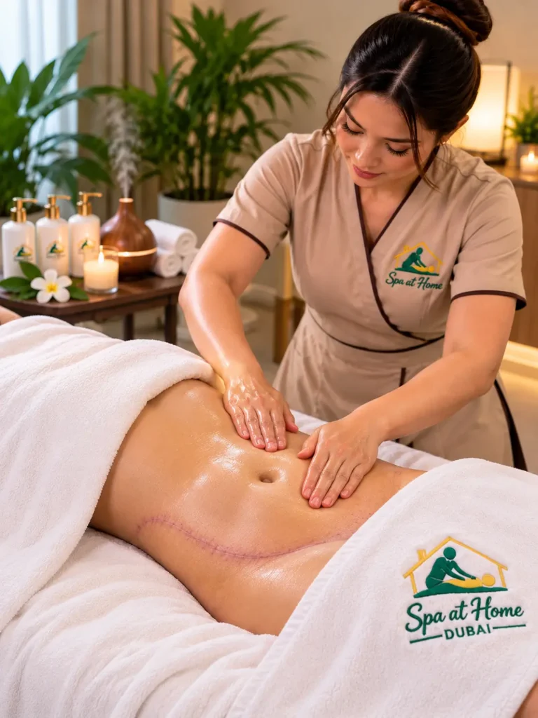 warm spa tummy tuck massage